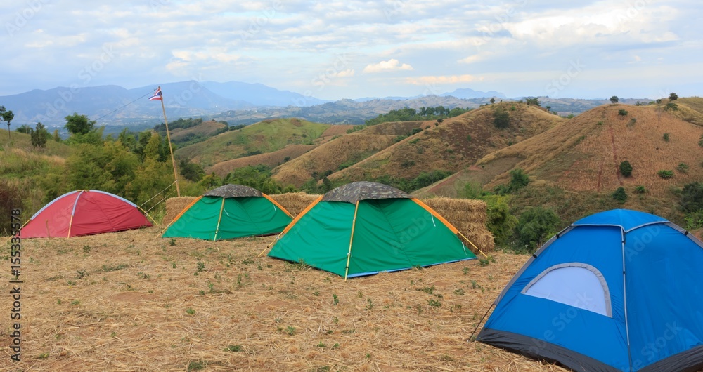 Tent accommodation on the mountain