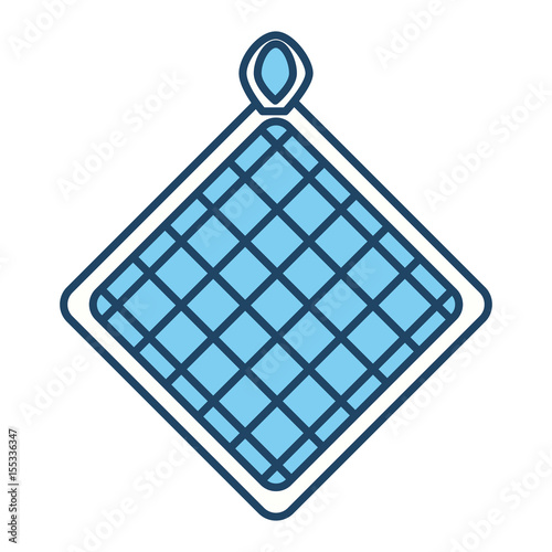 kitchen potholder object icon vector illustration graphic design