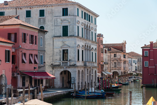 Reflections along the canals of Chioggia  Venice and its lagoon.