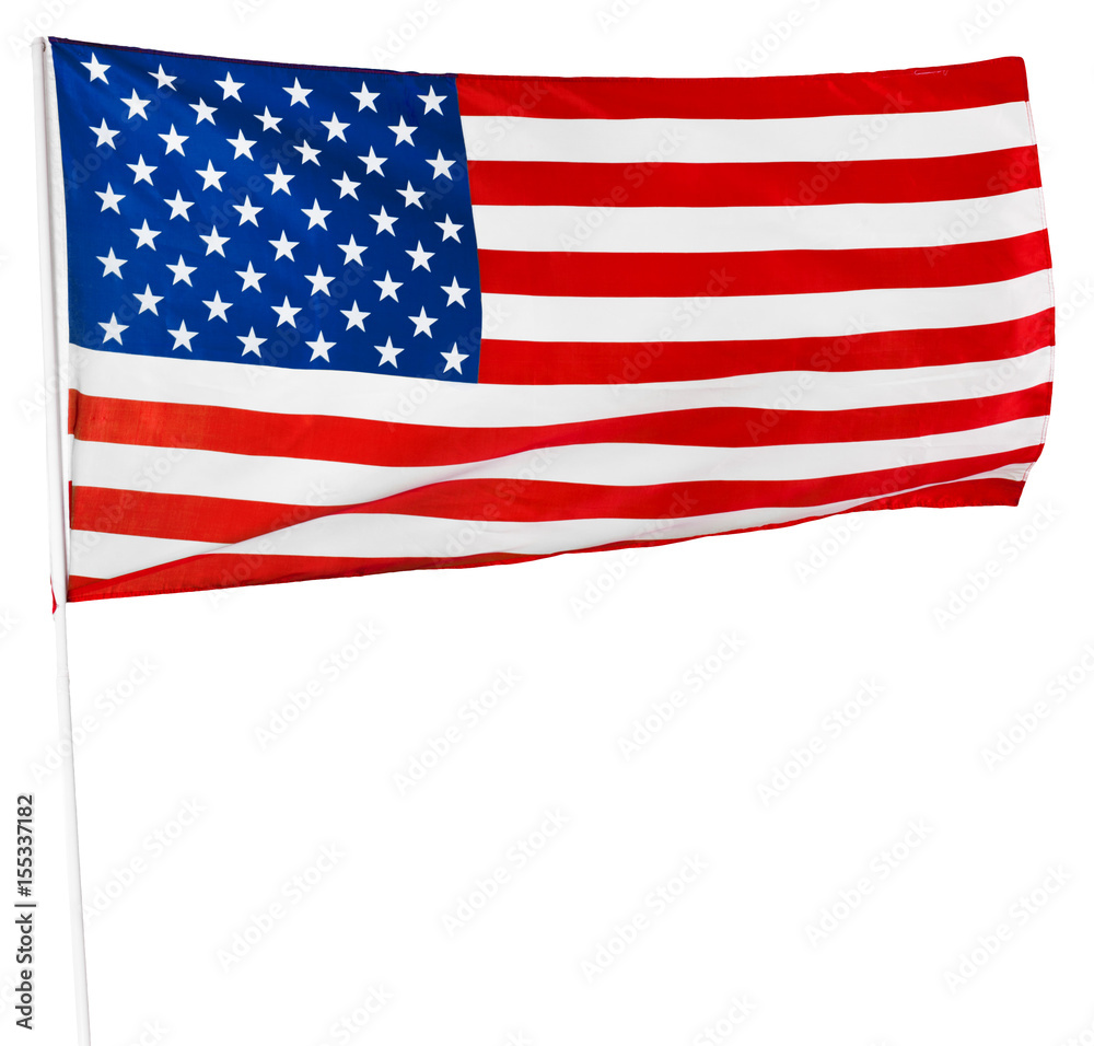 American flag isolated on white American flag isolated on white