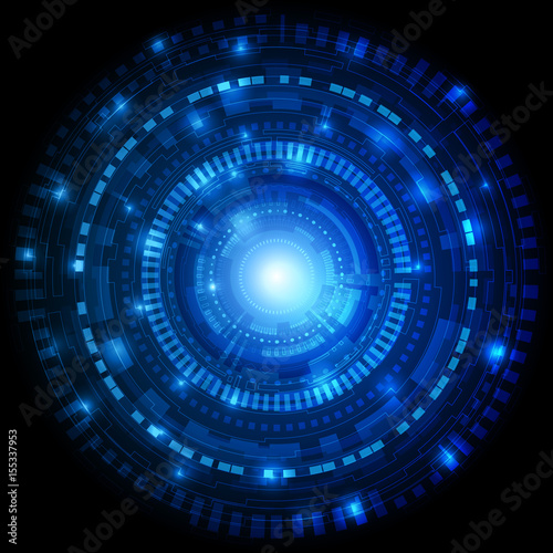 Futuristic circle of technology background