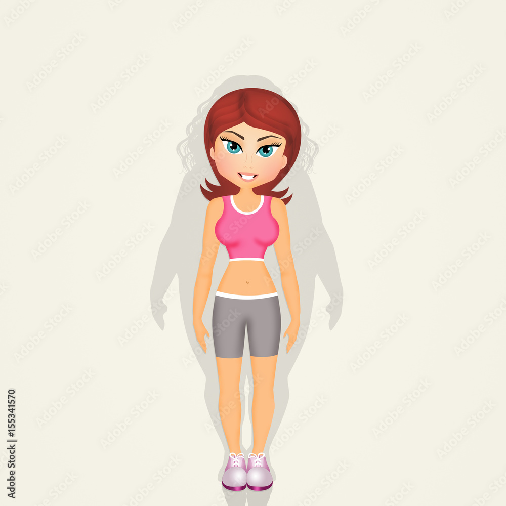 obese girl before training obese girl before training
