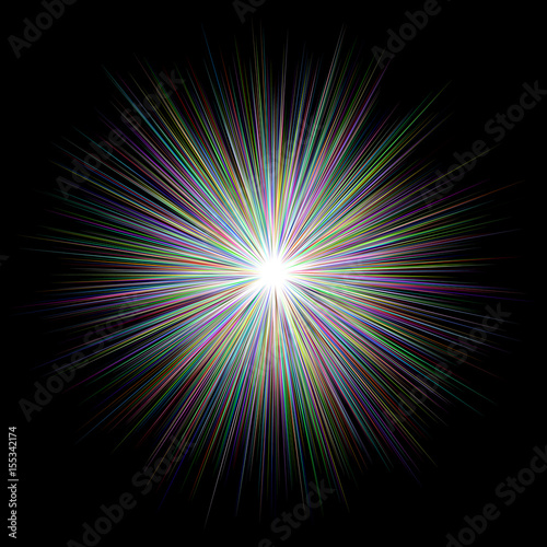Abstract multicolored blast design background