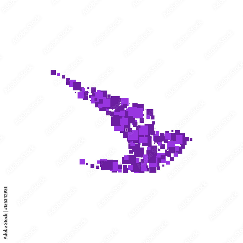 Fototapeta premium Pixel bird vector illustration
