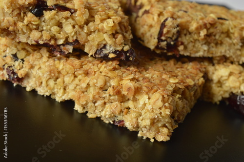 Flapjack - delicious bar with oatmeal  honey and dried cranberry