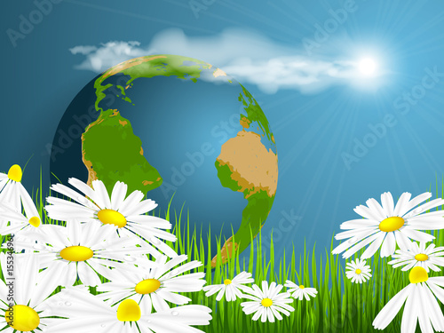 environmental vector background. Green colorful illustration. Elements for your design. Eps10