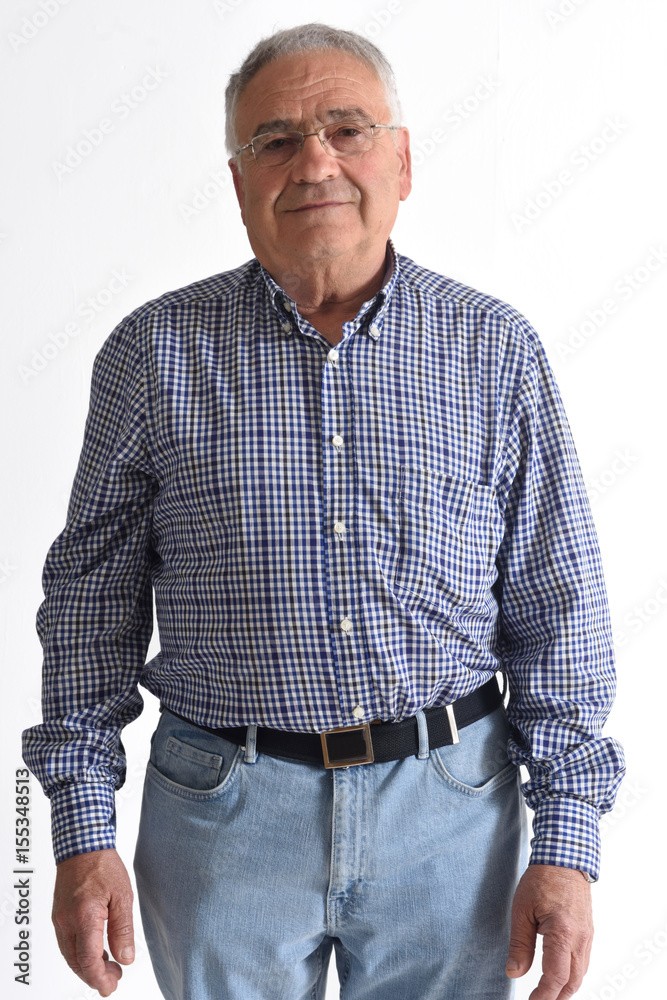 senior man isolated on white senior man isolated on white