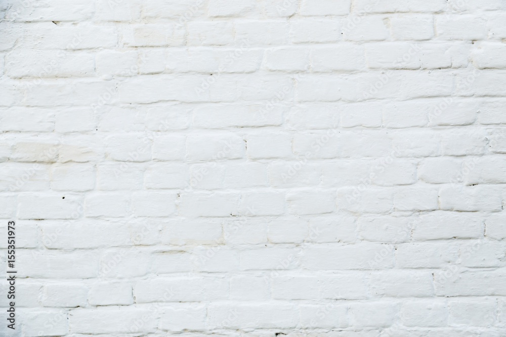 Fototapeta premium Old white brick wall texture