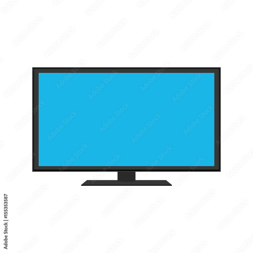 modern television icon over white background. vector illustration