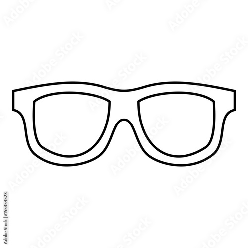 glasses accessory icon over white background. vector illustration