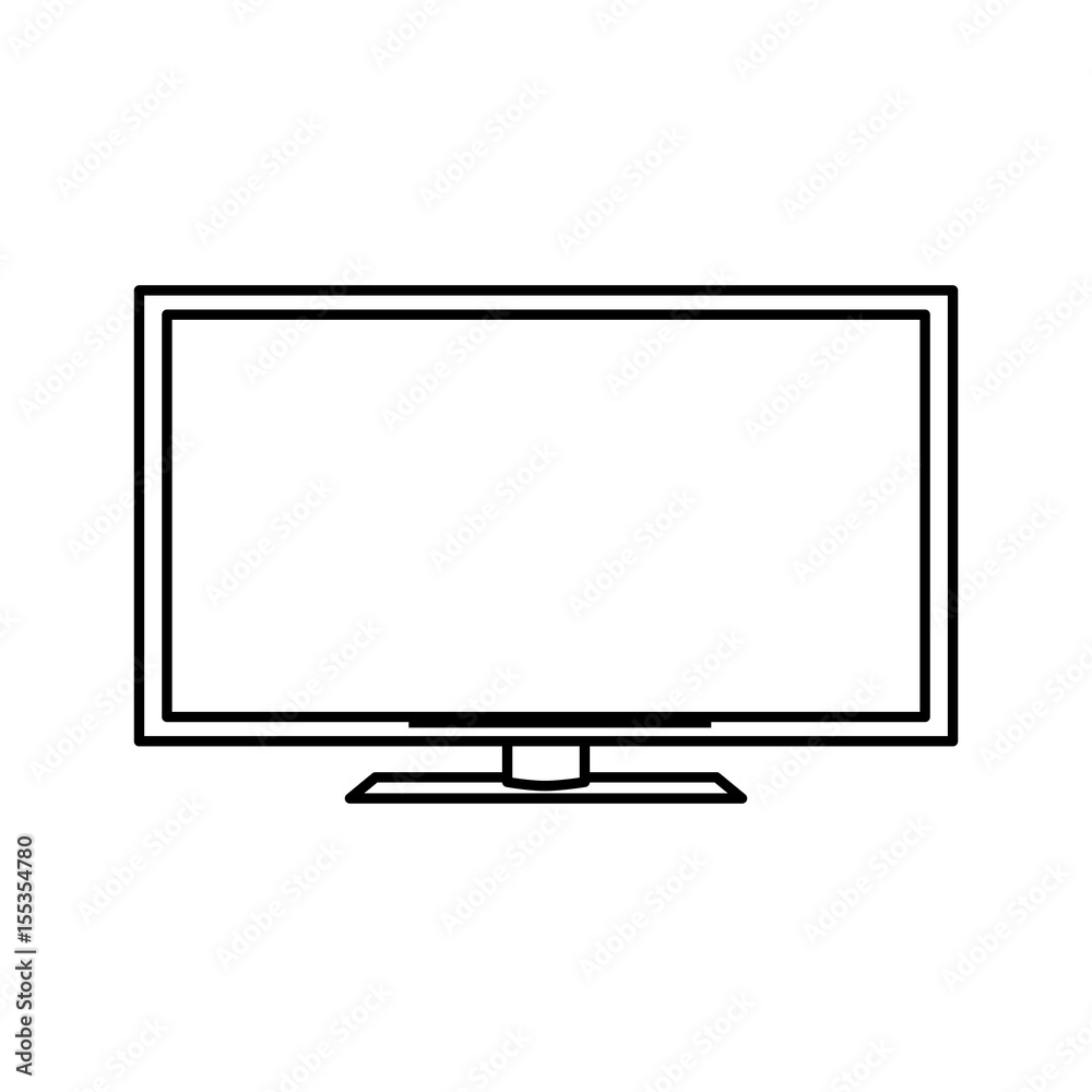 modern television icon over white background. vector illustration modern television icon over white background. vector illustration