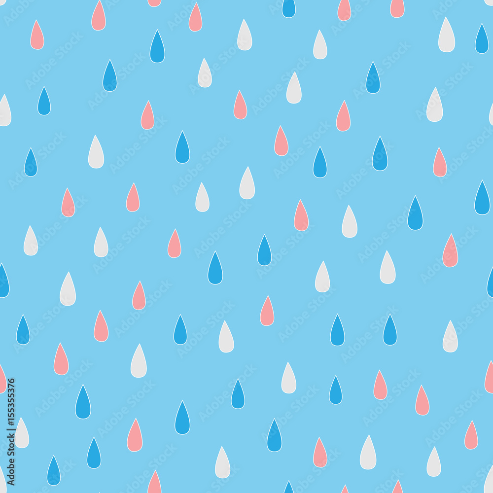 Falling raindrops. Rain drops seamless pattern. Falling raindrops. Rain drops seamless pattern.