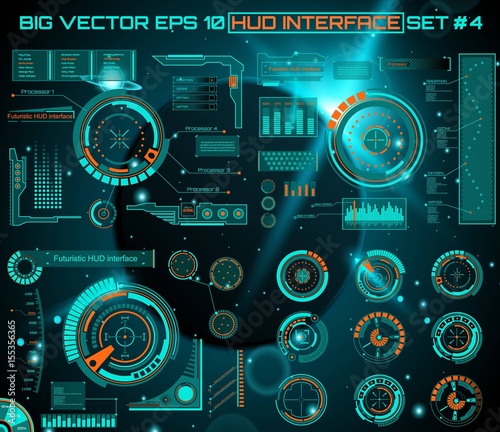 Abstract future, concept vector futuristic blue virtual graphic touch user interface HUD. For web, site, mobile applications isolated on background, techno, online design, business, gui, ui, kit, hud