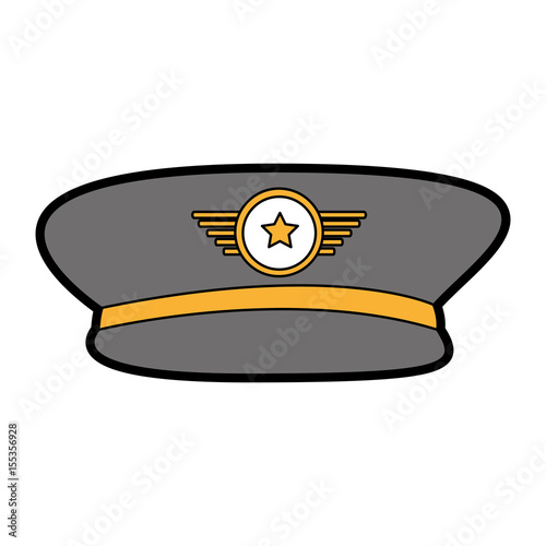 army officer hat icon vector illustration design