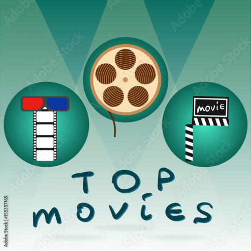 Abstract concept title top movies background for your business