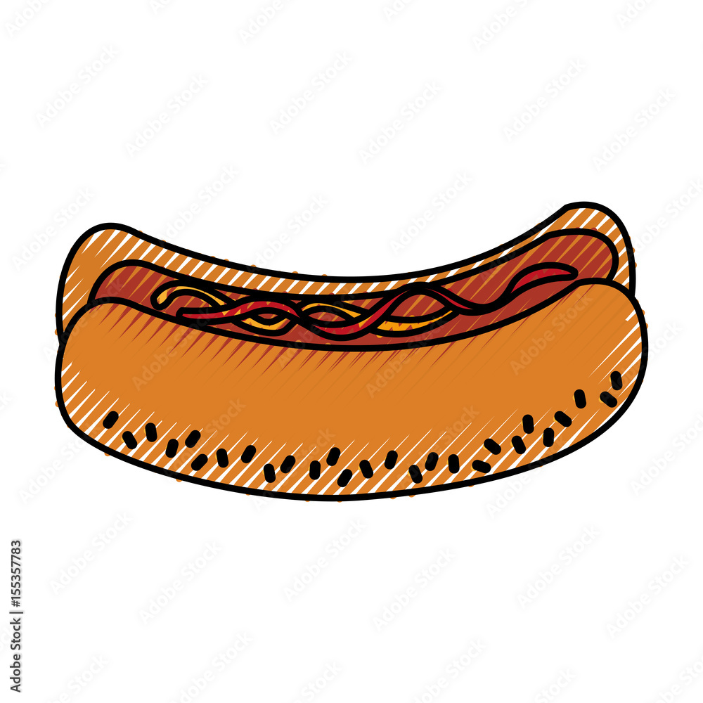 delicious hot dog icon vector illustration design