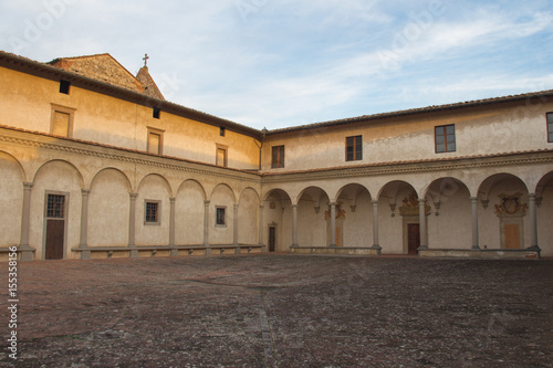 Fore courtyard of Florence Charterhouse church. Certosa di Galluzzo di Firenze. Italy. © daisy_y