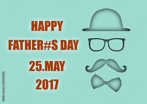 Brille, Bart und Hut