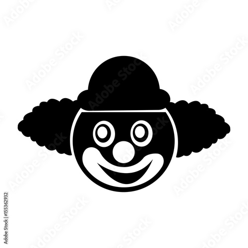 funny clown character icon vector illustration design