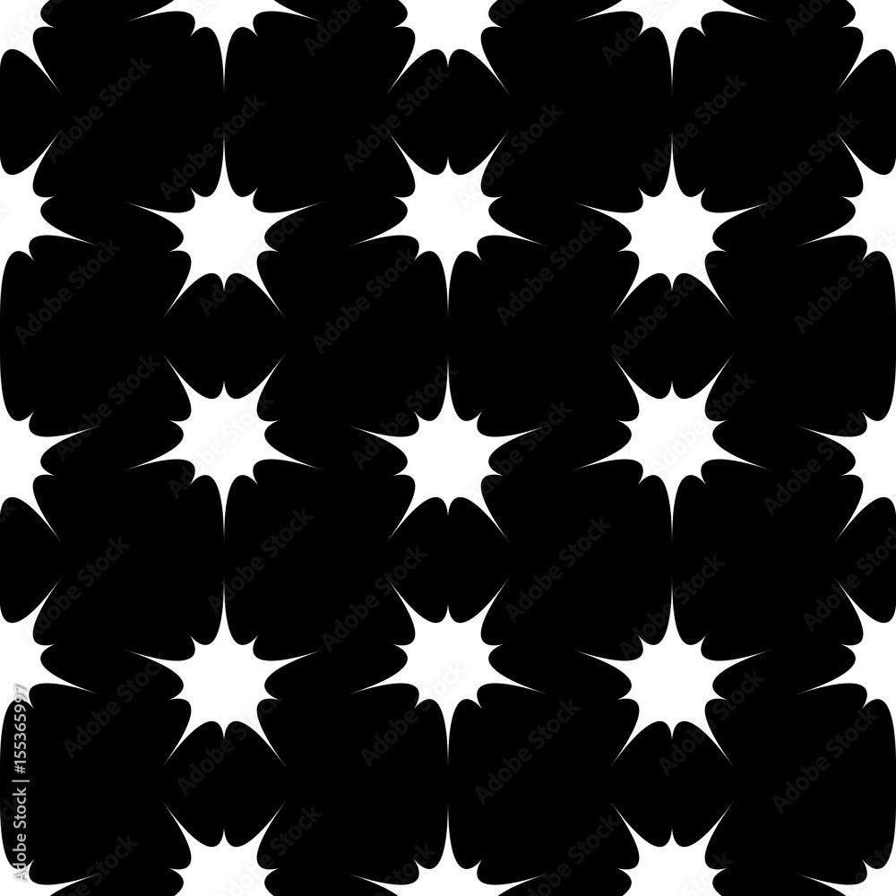 Geometric seamless background. Black and white wallpaper