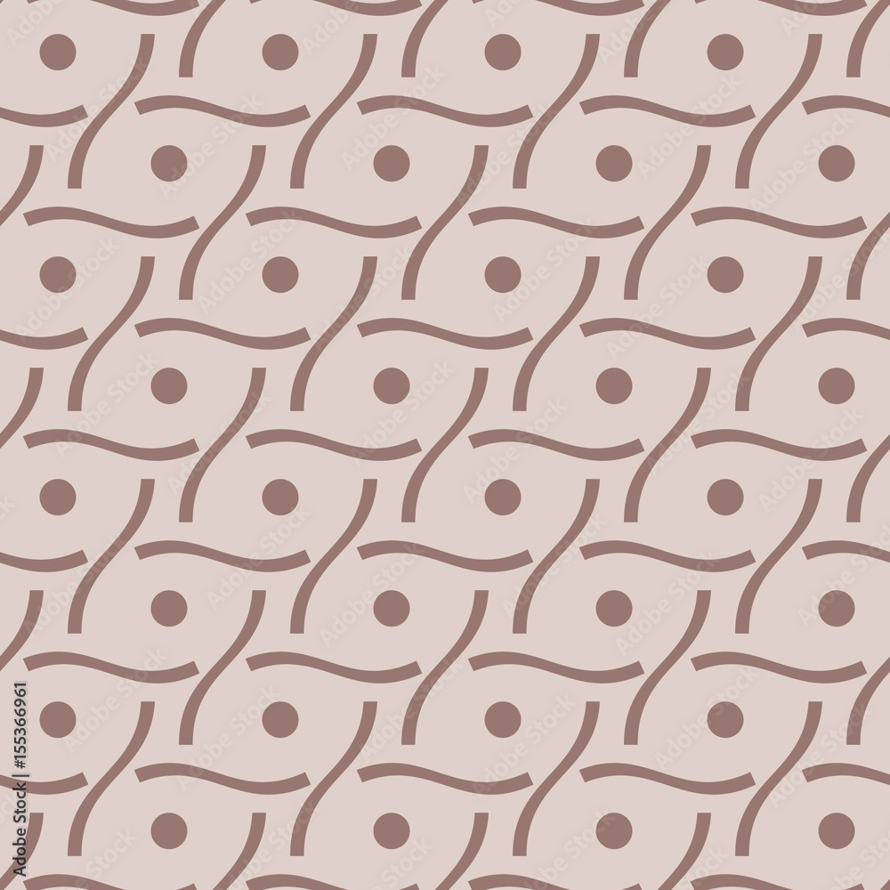 Geometric seamless background. Brown wallpaper with dotted elements Geometric seamless background. Brown wallpaper with dotted elements