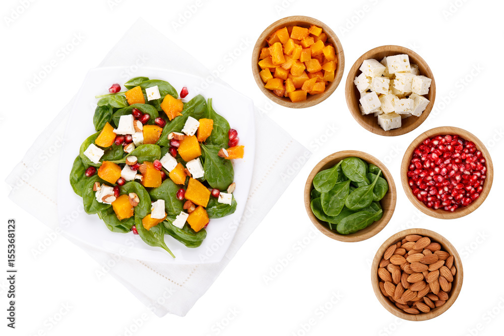 Mixed salad and ingredients Mixed salad and ingredients