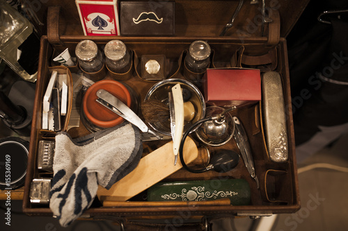 Canvas Print Vintage barber tools