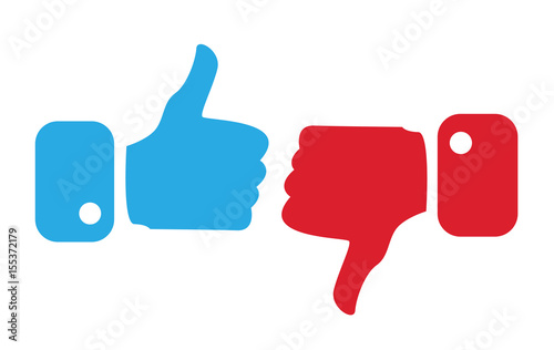 Modern Thumbs Up and Thumbs Down Icons