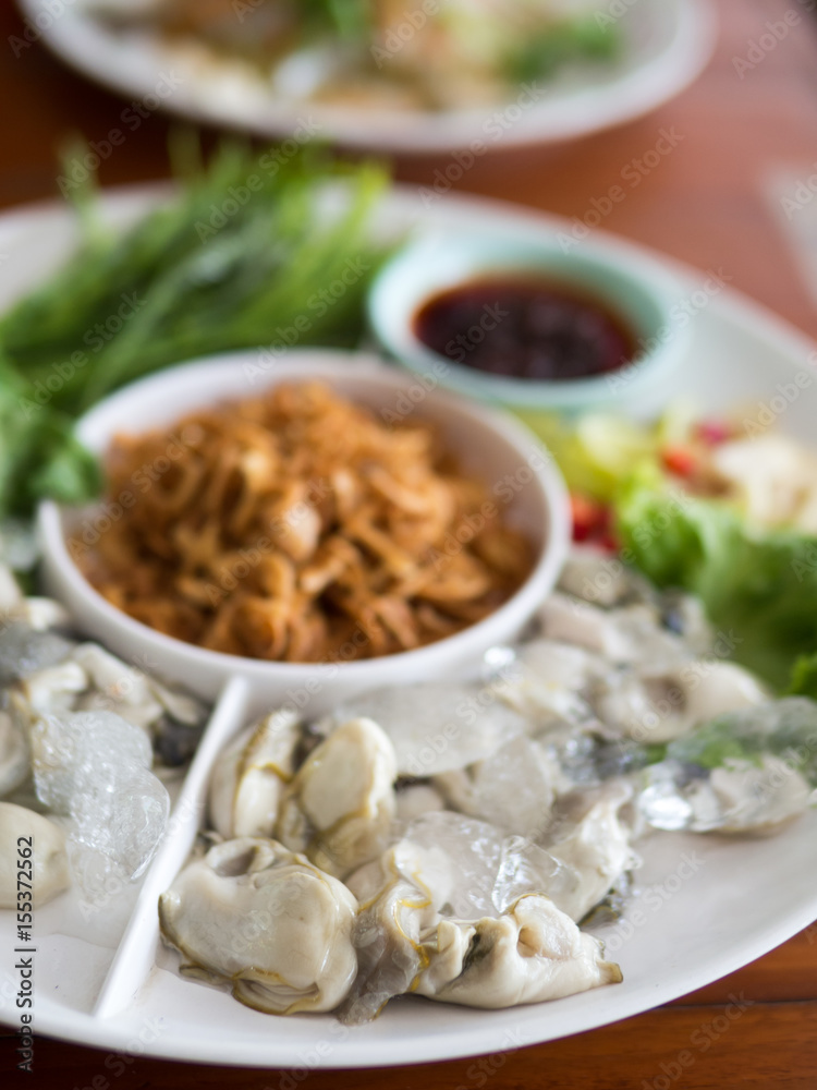 oyster Thai food spicy sauce style