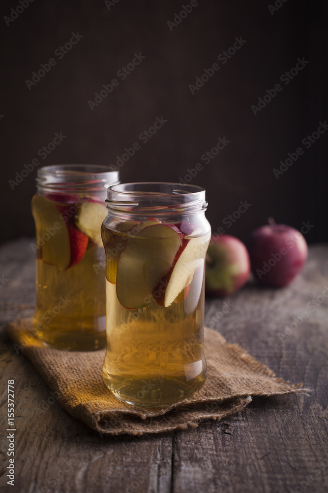 Apple spiced drink with cinnamon Apple spiced drink with cinnamon