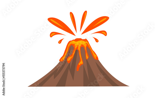 Obraz na plátne Volcano Icon vector illsutation