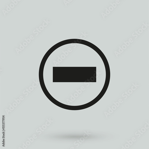 minus icon in a simple style