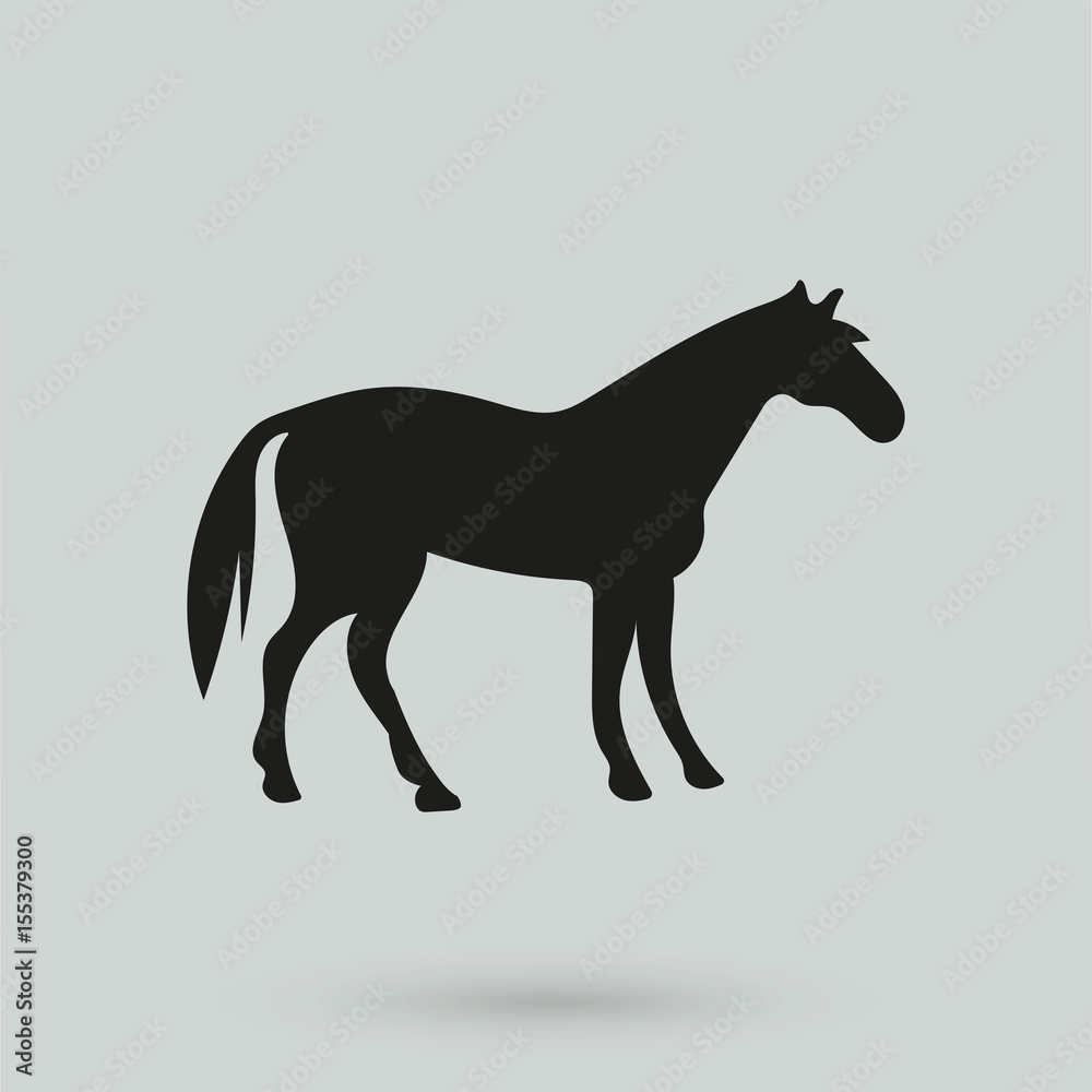 horse icon in a simple style