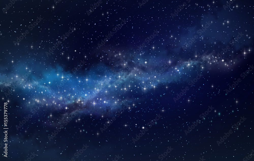 Obraz premium Pole gwiazdowe w przestrzeni kosmicznej