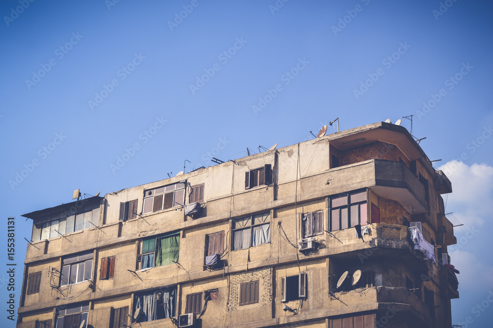 high old building with view of sky at cairo, egypt