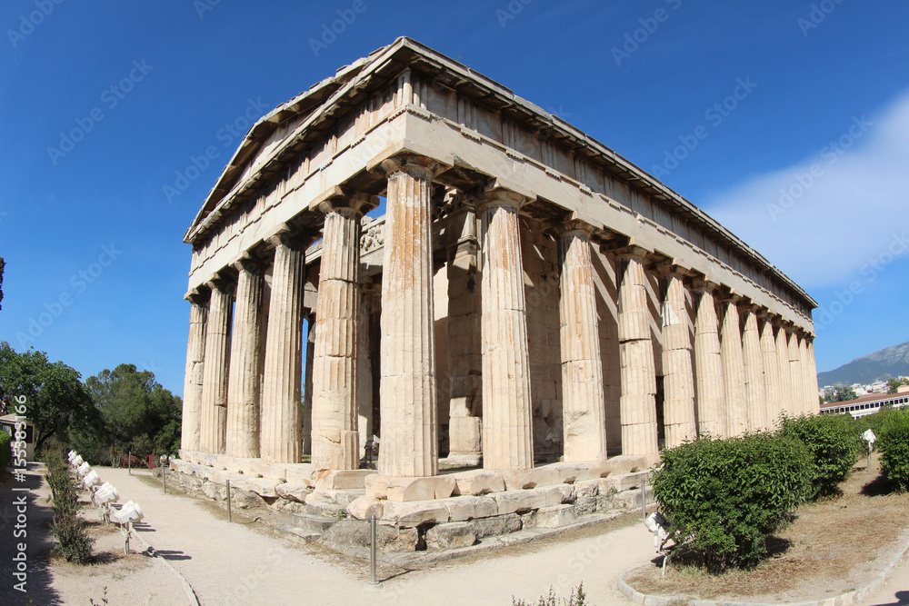 Temple Héphaïstéion ou Théséion, vue monumental du temple, Acropole d'Athènes, Grèce
