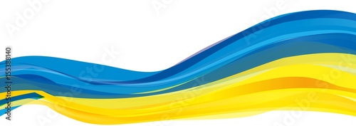 blue and yellow flag of Ukraine photo