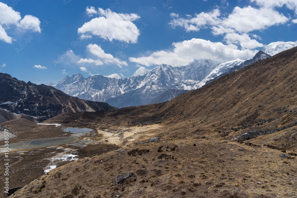 Himalaya mountain range landscape , Everest region, Nepal