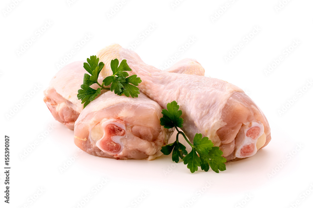 Chicken meat on white background Chicken meat on white background