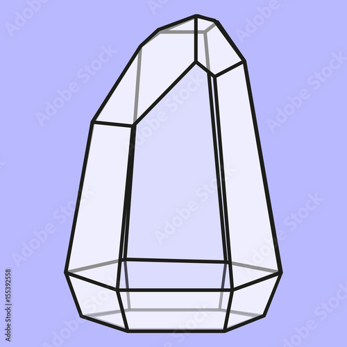 Vector illustration with glass florarium