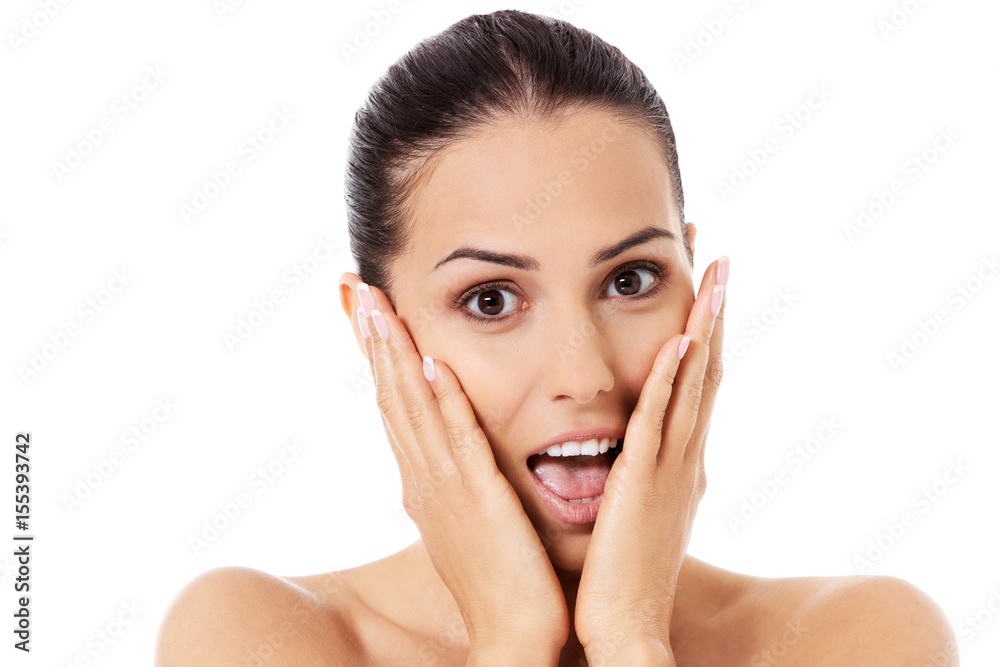 Shock and surprised beautiful young woman. Shock and surprised beautiful young woman.