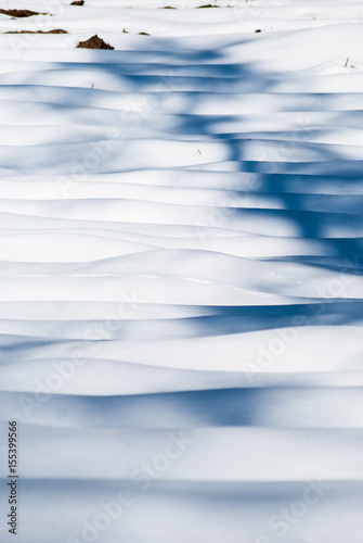 Fototapeta Naklejka Na Ścianę i Meble -  Stacked wood covered in snow, texture