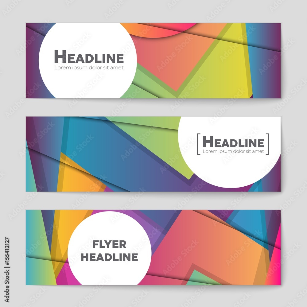 Naklejka premium Abstract vector layout background set. For art template design, list, front page, mockup brochure theme style, banner, idea, cover, booklet, print, flyer, book, blank, card, ad, sign, sheet,, a4