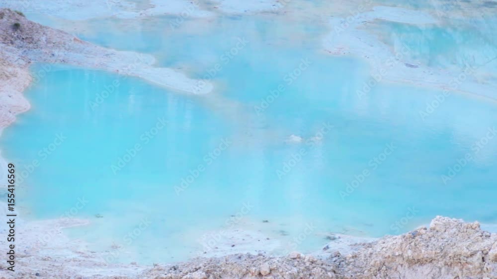 Shallow blue lake with sandy shores on a sunny day Shallow blue lake with sandy shores on a sunny day
