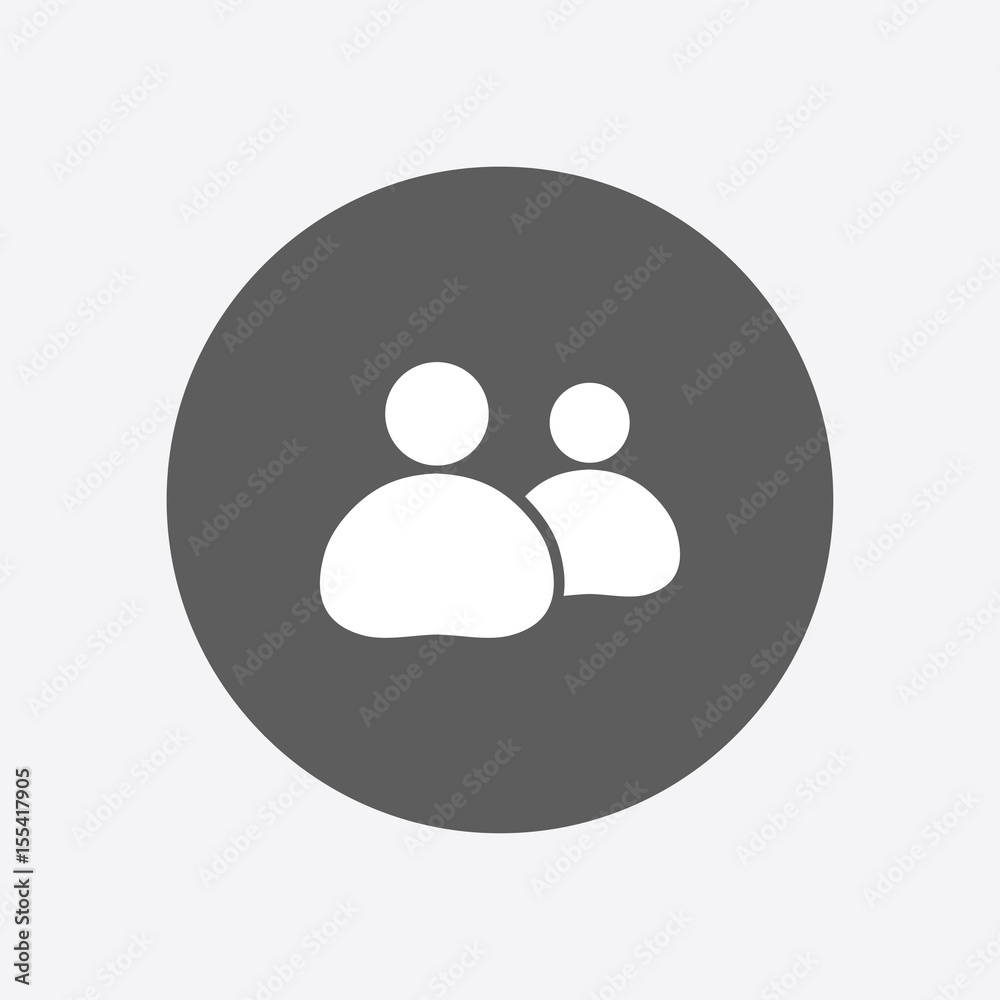 People or social sign icon. The leader and his follower. People or social sign icon. The leader and his follower.
