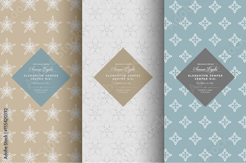 Vector set of design elements seamless