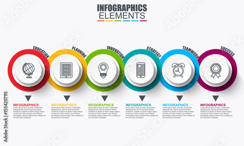 Infographic circle data visualization vector