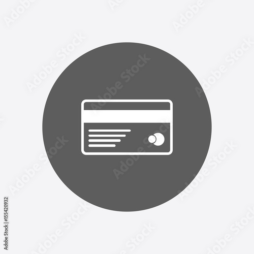 Vector credit card icon. Flat design style.