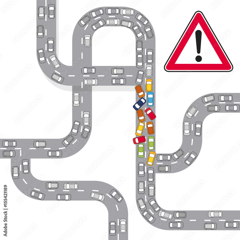 Fototapeta premium Unfall/Stau