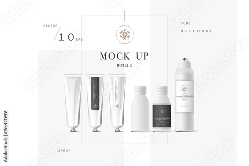 Realistic white cosmetic cream